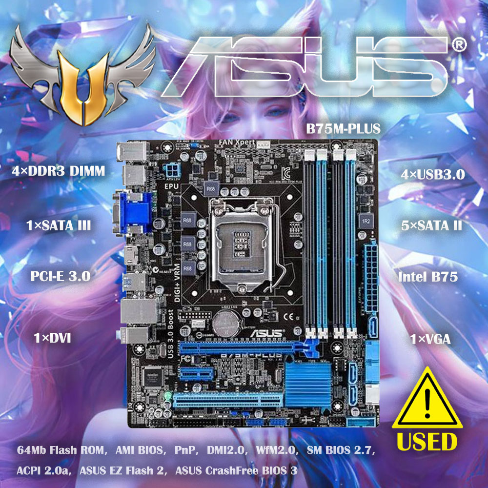Asus B75M-PLUS Original  Deskt - X870E Atx Motherboard review and price