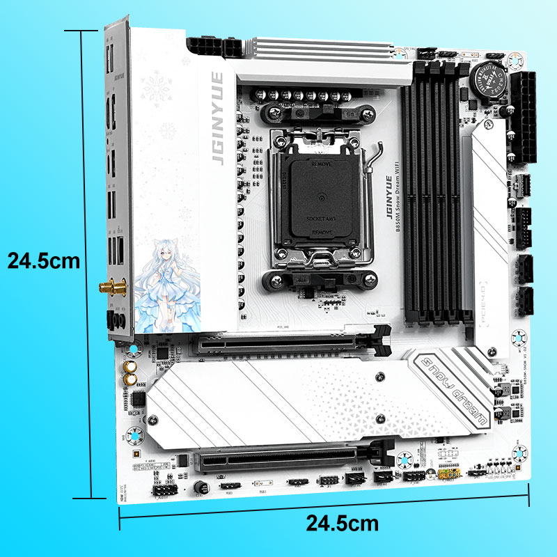 JGINYUE B850M Snow Dream WIFI  - Am5 Micro Atx Pcie 5.0 Motherboard review and price